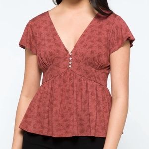 NWT MASON & BELLE Sanne Peplum Knit Top